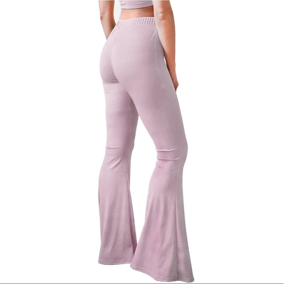 Ribbed bell bottoms - mauve purple - Picture 5 of 7